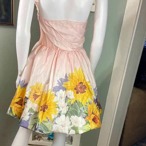 Floral Strapless Dress in Pink - Picture 10 of 16